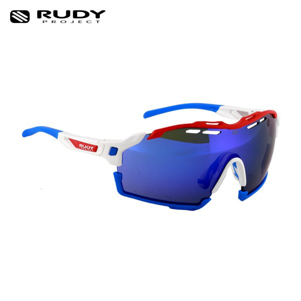 루디프로젝트 RUDY PROJECT/컷라인 글로스 화이트-레드+블루 범퍼/멀티레이저 블루/SP633969-0014/CUTLINE/GLOSS WHITE-RED+BLUE BUMPER/MULTI LASER BLUE